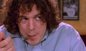 Jonathan Creek echanging looks with Maddy